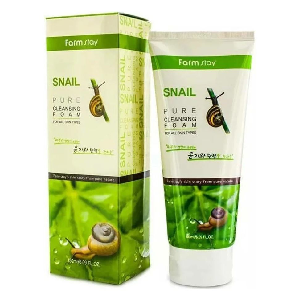 FarmStay Cleansing Snail Pure Cleansing Foam Пенка для умывания с улиточным муцином