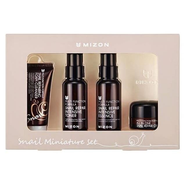 Mizon Snail  Snail Miniature Set Набор миниатюр для ухода за кожей лица с экстрактом слизи улитки
