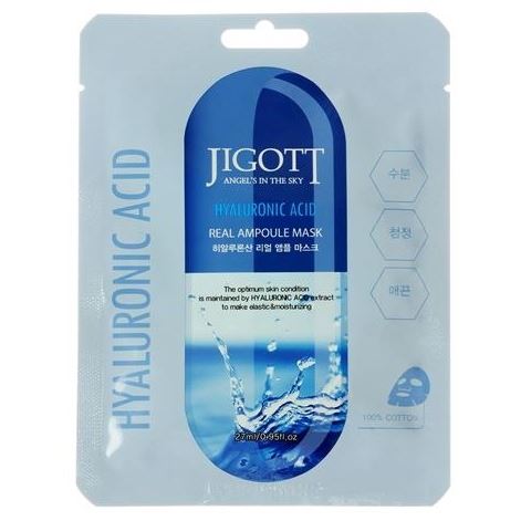 Jigott Skin Care Hyaluronic Acid Real Ampoule Mask Ампульная маска с гиалуроновой кислотой