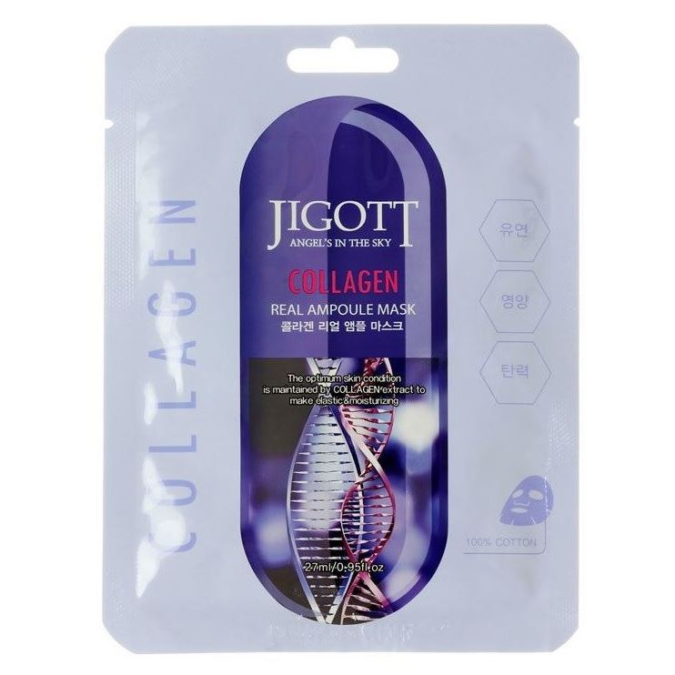 Jigott Skin Care Collagen Real Ampoule Mask Ампульная маска с коллагеном