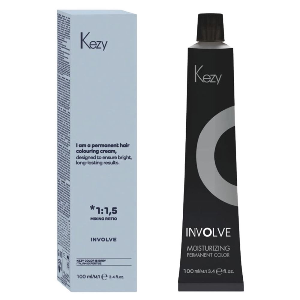 KEZY Involve Color Involve Moisturizing Permanent Color MFA Complex Стойкая увлажняющая крем-краска для волос  с MFA-комплексом, 3 вида окрашивания, 1:1,5 