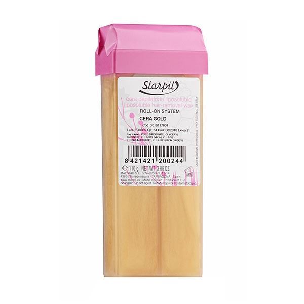 Starpil Waxes Paraffins Воск в картридже Cera Gold Золотой (средней плотности) для любого типа кожи, обладает омолаживающим действием