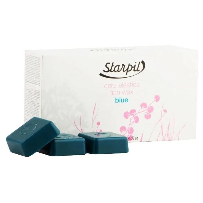 Starpil Waxes Paraffins Высокоэластичный пленочный воск Cera Elastica Blue в брикетах Высокоэластичный пленочный воск Синий в брикетах