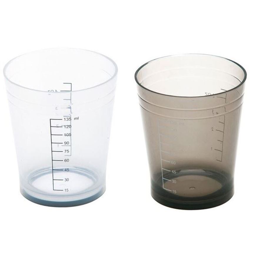 Dewal Professional Аксессуары для окрашивания и стрижки волос JPP064 Стакан мерный 135 мл Стакан мерный с резинкой на дне, обем 135 мл