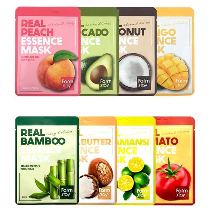 FarmStay Skin Care Real Essence Mask Маска для лица тканевая с экстрактами