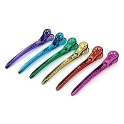 Зажимы парикмахерские металлические 93 х 15 х 13 мм, 6 шт.