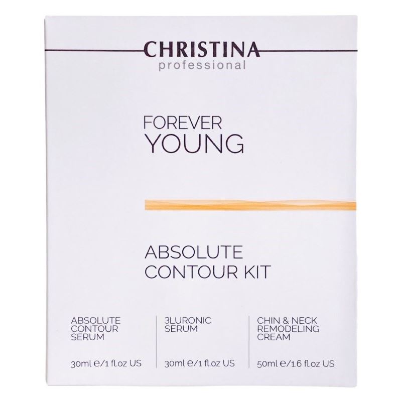 Christina Forever Young Forever Young Absolute Contour Kit Набор "Совершенный контур": сыворотка "Совершенный контур", 3-гиалуроновая сыворотка, ремоделирующий крем для контура лица и шеи