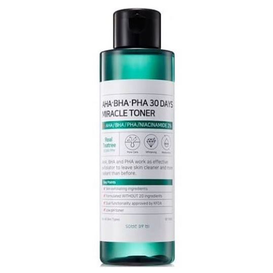 Some By Mi Faсe Care AHA-BHA-PHA 30 Days Miracle Toner Кислотный очищающий тоник для проблемной кожи