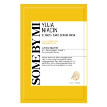 Some By Mi Faсe Care Yuja Niacin Blemish Care Serum Mask  Тканевая маска для лица с экстрактом юдзу
