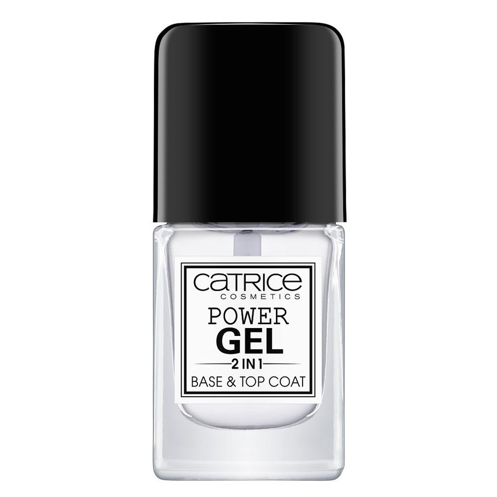 Catrice Nail Care Power Gel 2in1 Base & Top Coat  Базовое и верхнее покрытие для ногтей 2 в 1 - Power Gel 2in1 Base & Top Coat, прозрачный