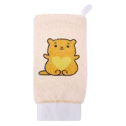Мочалка детская рукавица из хлопка