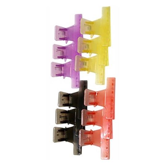 Ollin Professional Accessories Зажимы Бабочки, 55 мм (12 шт) цветные Зажимы Бабочки, 55 мм (12 шт) цветные