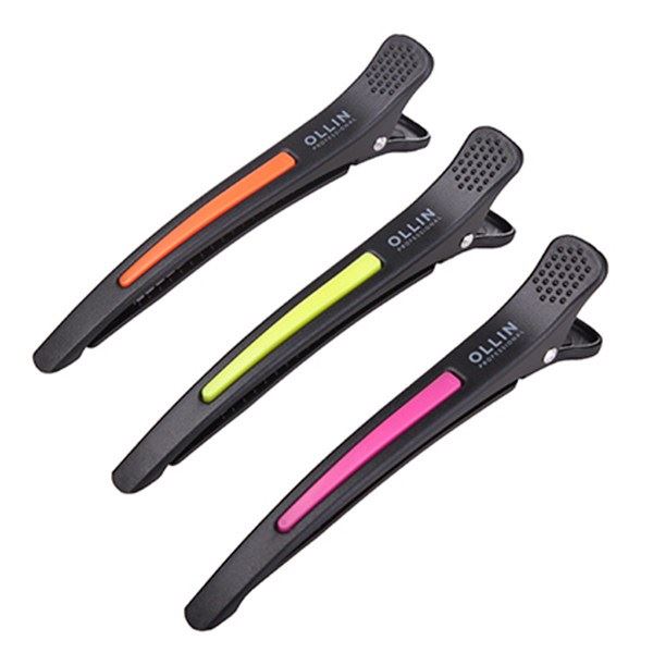 Ollin Professional Accessories Зажимы пластиковые с силиконовыми вставками, 6 шт  Зажимы пластиковые с силиконовыми вставками, 6 шт 