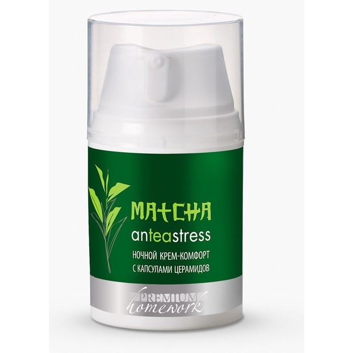 Premium Homework  Крем-комфорт ночной с капсулами церамидов MATCHA anTEAstress Крем-комфорт ночной с капсулами церамидов MATCHA anTEAstress