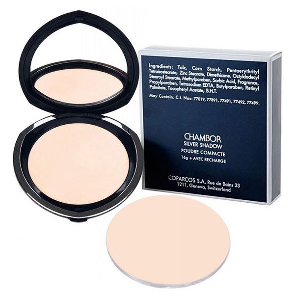 Chambor Make Up Silver Shadow Compact Powder Компактная пудра с запасным блоком SPF-15
