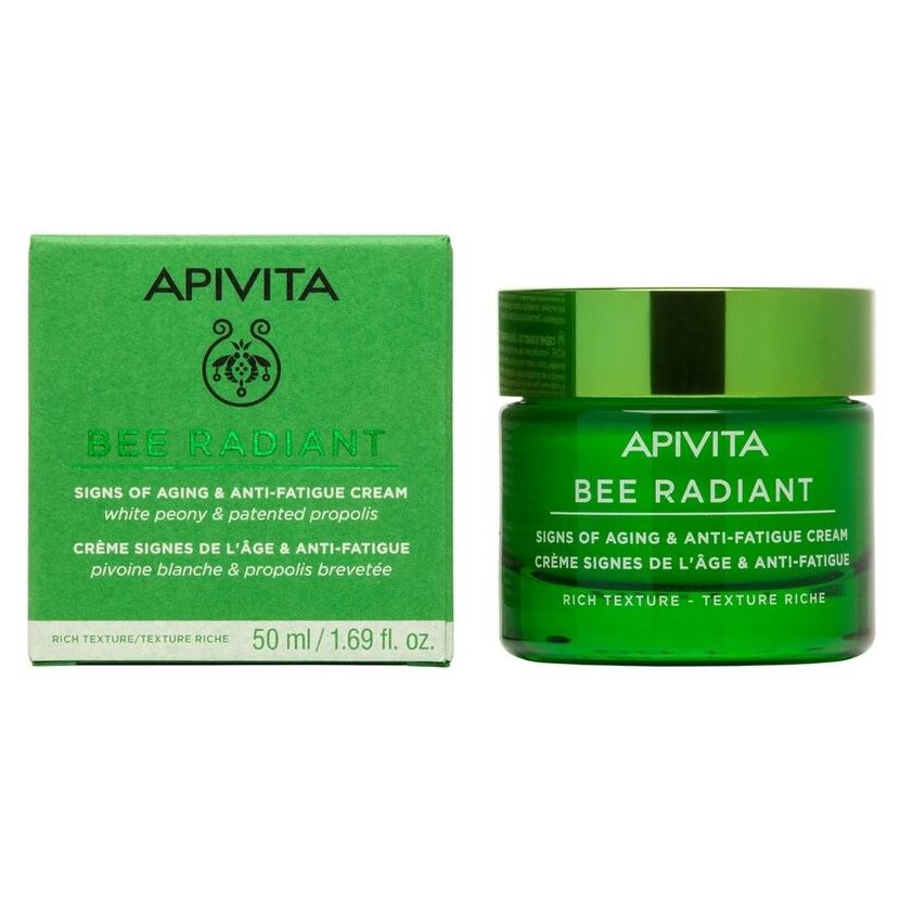 Apivita Bee Radiant Bee Radiant Signs Of Aging & Anti-Fatigue Cream Rich Texture Крем против признаков старения и усталости кожи с насыщенной текстурой