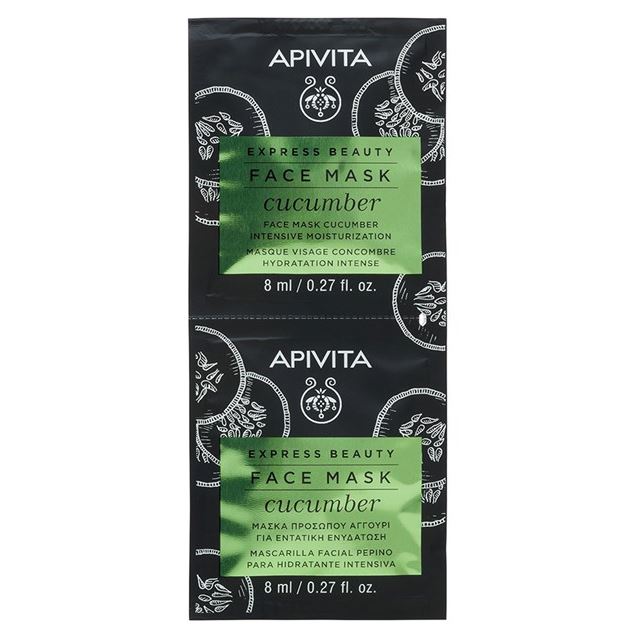 Apivita Express Beauty Express Beauty Face Mask Cucumber Интенсивная увлажняющая маска с огурцом
