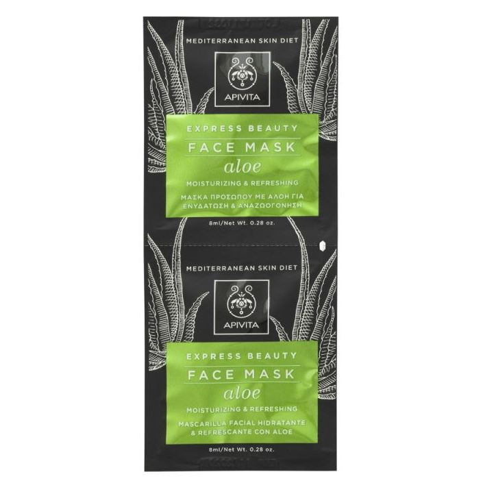 Apivita Express Beauty Express Beauty Face Mask Aloe Увлажняющая и освежающая маска для лица с Алоэ