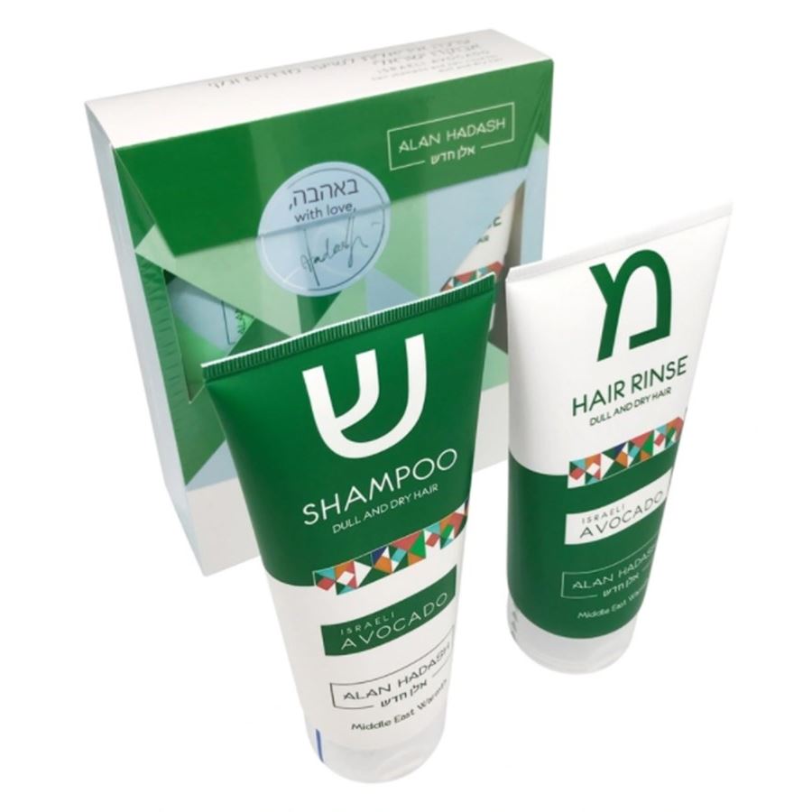 Alan Hadash Israeli Avocado  Israeli Avocado Dull And Dry Hair Set Набор для тусклых и сухих волос "Израильский авокадо": шампунь, кондиционер