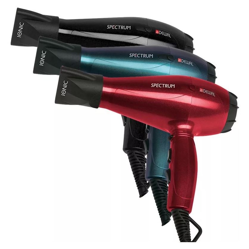 Dewal Professional Фены 03-110 Фен Spectrum Профессиональный фен, вес 600 г, 2200 Вт, ионизация, 2 насадки, провод 3 м