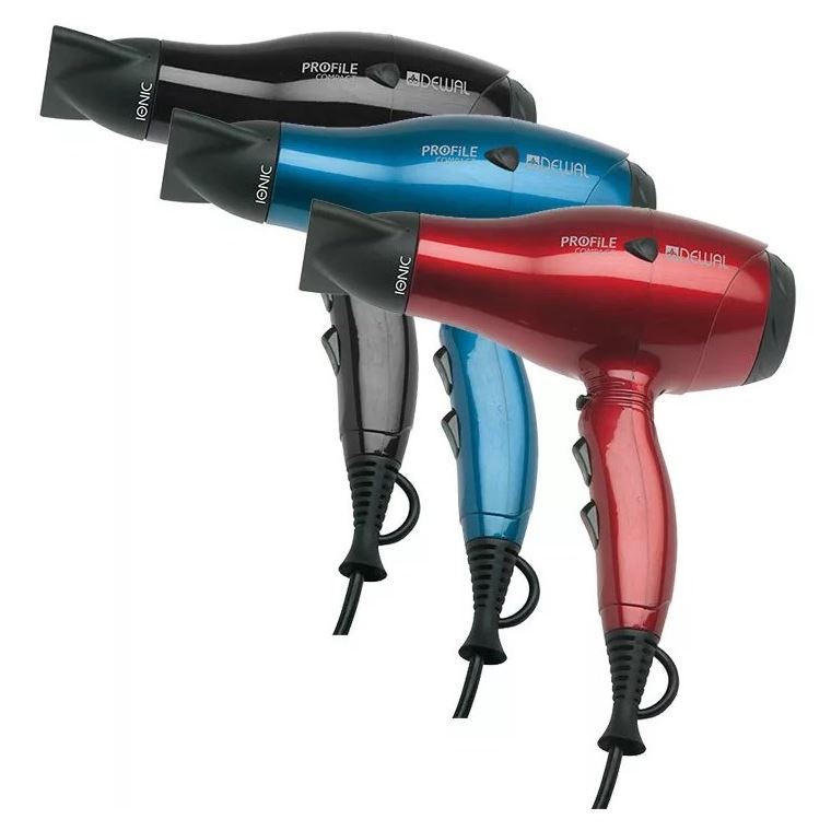 Dewal Professional Фены 03-119 Фен Profile Compact Профессиональный фен, вес 600 г, размер 18 см, 2000 Вт, ионизация, 2 насадки, провод 3 м