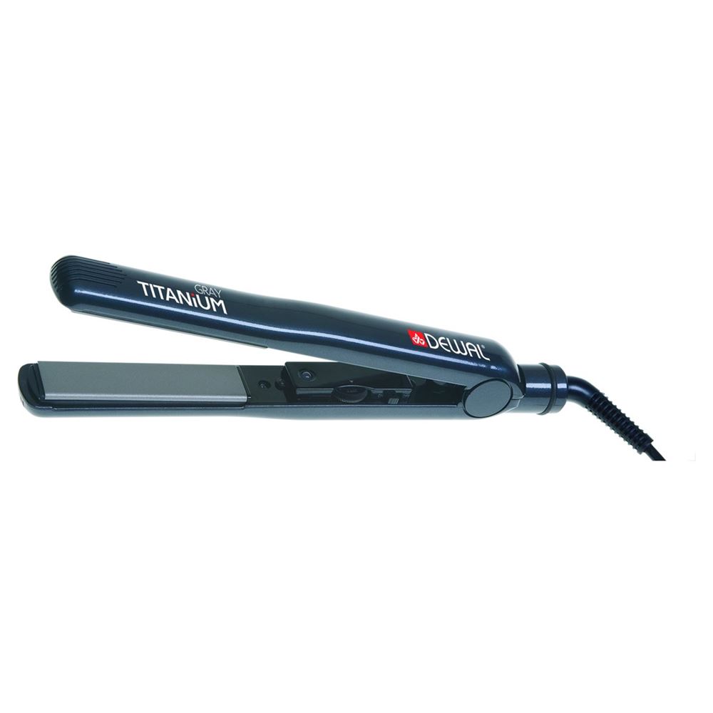 Dewal Professional Щипцы 03-66 Щипцы-выпрямители DEWAL Gray Titanium 03-66 Щипцы-выпрямители DEWAL Gray Titanium, 25х90мм, с терморег,титаново-турмалиновое покрытие, 105Вт