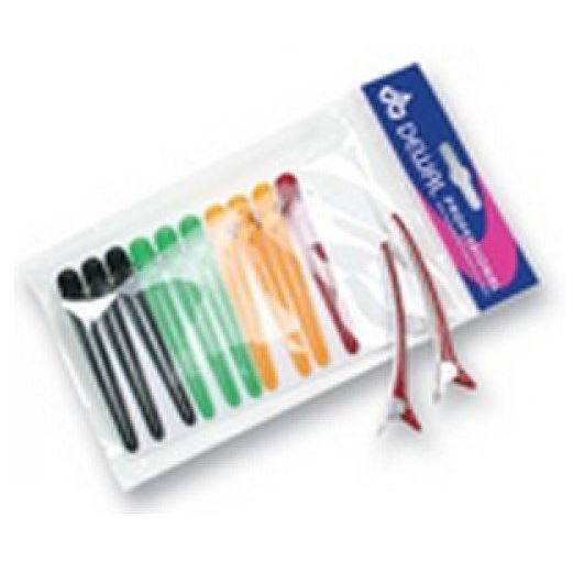 Dewal Professional Аксессуары для волос CL2403 Зажим для волос цветной 8 см Зажим для волос цветной, пластик+ металл, 8 см, упаковка 12 штук