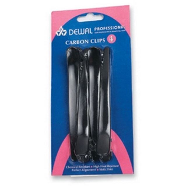 Dewal Professional Аксессуары для волос CL2522 Зажим карбоновый, 9 см Зажим для волос карбоновый, черный, 9 см, упаковка 4 штуки