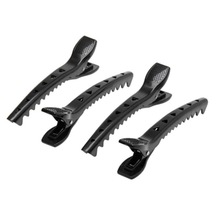 Dewal Professional Аксессуары для волос JB0024 Зажим для волос "Крокодил", 12.5 см Зажим для волос "Крокодил" черный, пластик, 12.5 см, упаковка 4 штуки