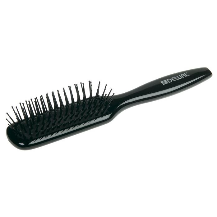 Dewal Professional Брашинги, щетки, расчески BRWT64 Щетка массажная DEWAL BLACK деревянная, пластиковый штифт, 7рядов Щетка массажная DEWAL BLACK деревянная, пластиковый штифт, 7рядов