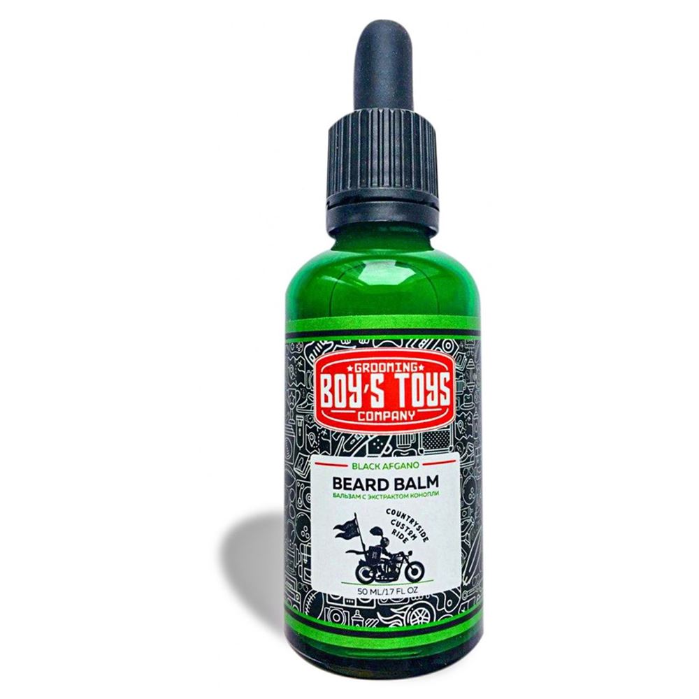 Boys Toys Barber Shaving Beard Balm Black Afgano Бальзам для бороды Бальзам для бороды Boy's Toys с экстрактом конопли и ароматом "Black Afgano"