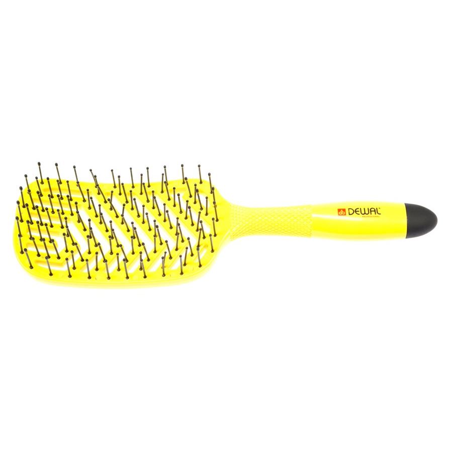 Dewal Professional Брашинги, щетки, расчески BNN86 Щетка массажная "BANANA" прямоугольная продувная, 13 рядов  Щетка массажная прямоугольная продувная, пластиковый штифт, 13 рядов 