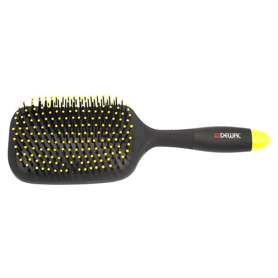 Dewal Professional Брашинги, щетки, расчески BNN80 Щетка массажная "BANANA black" прямоугольная, 13 рядов  Щетка массажная прямоугольная, пластиковый штифт, 13 рядов 