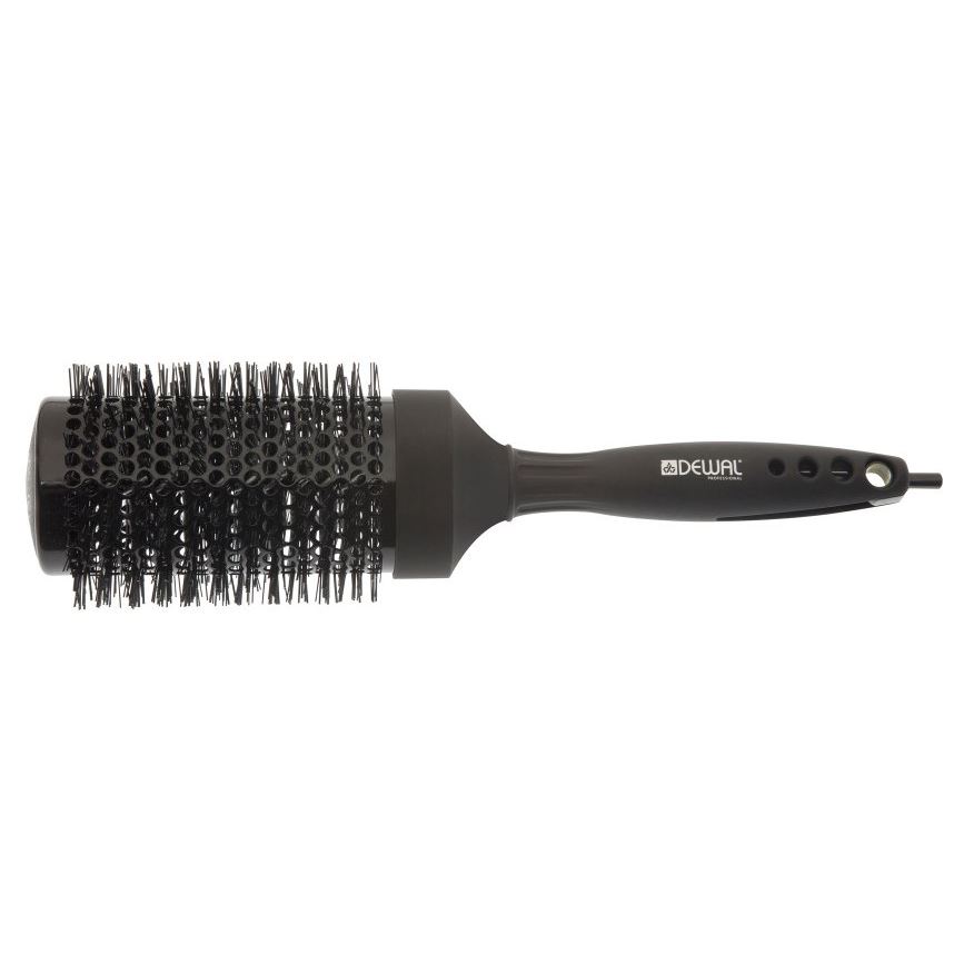 Dewal Professional Брашинги, щетки, расчески BRBM53 Термобрашинг серия "BLACK MAGIC" 53х70 мм  Термобрашинг, керамическое покрытие+антистатик, с прямой щетиной, диаметр 53х70 мм