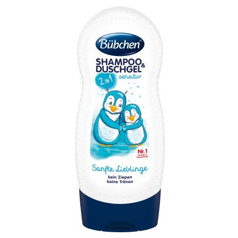 Bubchen Для малышей от 3 лет Шампунь и гель для душа для детей с чувствительной кожей "Ласковый и нежный"2 в 1 Детский шампунь и гель для душа для детей с чувствительной кожей «Ласковый и нежный»2в1