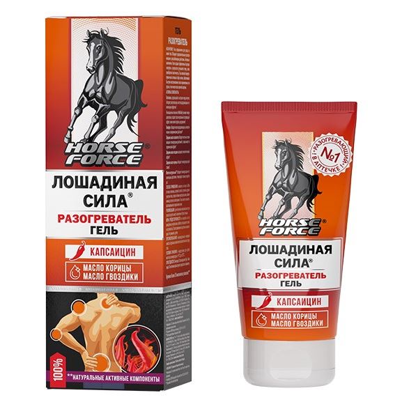 Horse Forse Уход для тела Гель Разогреватель Гель Разогреватель с капсаицином, маслом корицы и гвоздики