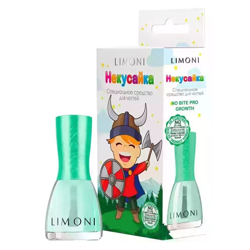 Limoni Make Up No Bite Pro Growth Некусайка Bambini "Викинг"  Некусайка Bambini "Викинг"  Специальное средство для ногтей Некусайка