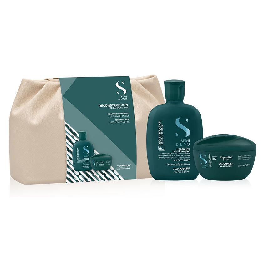 Alfaparf Milano Semi Di Lino Reconstruction Reconstruction Duo Set Набор: шампунь, маска восстанавливающая