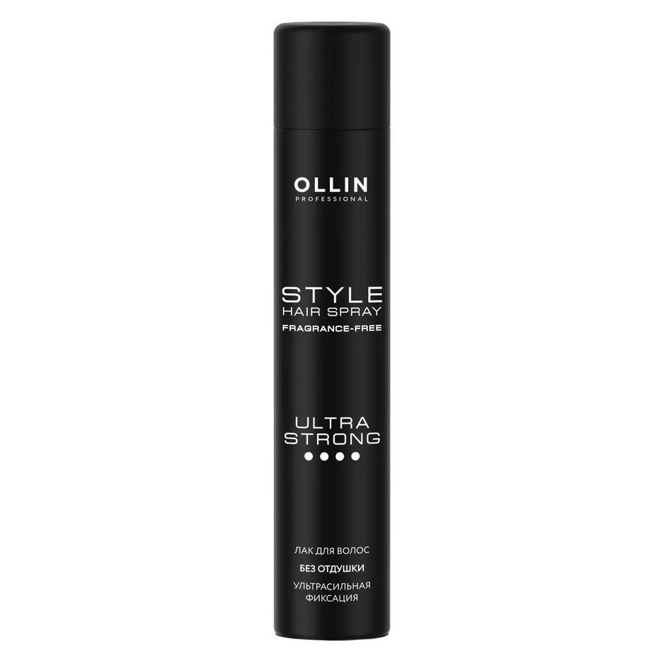 Ollin Professional Styling Ultra Strong Hairspray Without Perfume Лак для волос ультрасильной фиксации без отдушки