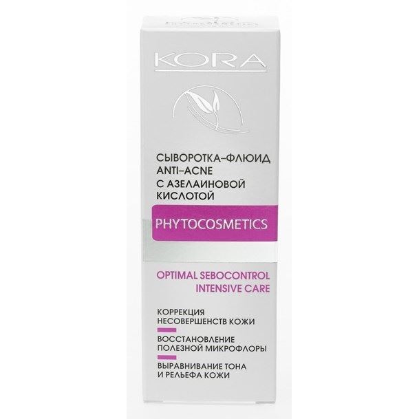 KORA Увлажнение Сыворотка-флюид Anti-Acne с азелаиновой кислотой Optimal Sebocontrol Intensive Care