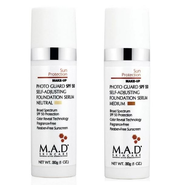 M.A.D Skincare Sun Protection Photo Guard SPF 50 Self Adjusting Foundation Serum Подстраивающаяся сыворотка-основа под макияж с защитой SPF50
