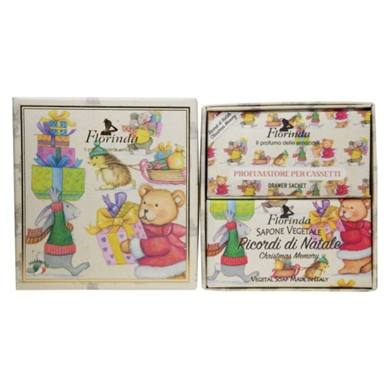 Florinda Merry Christmas Merry Christmas Ricordi Di Natale XMAS Set Коллекция "Счастливого рождества" - Набор Рождественские Воспоминания: мыло, саше ароматическое