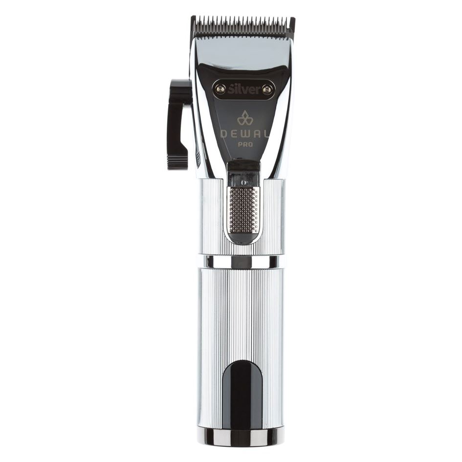 Dewal Professional Машинки для стрижки 03-067 Машинка для стрижки DEWAL PRO SILVER аккум/сеть, 6000-7000 об/мин, нож 45 мм, 0,5-3,5 мм, 10 насадок Машинка для стрижки