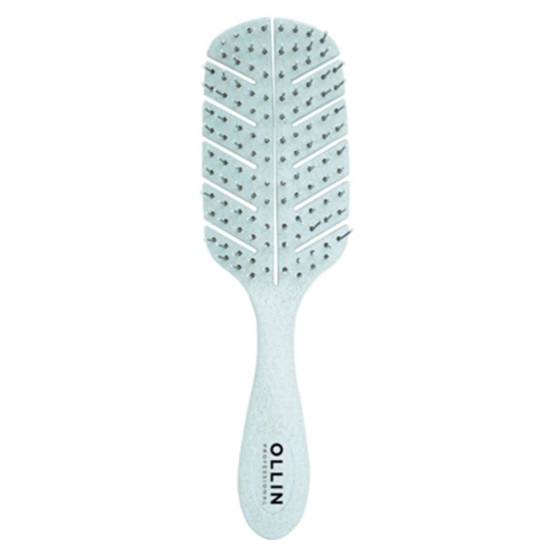 Ollin Professional Accessories Flexible Щётка массажная гибкая прямоугольная, нейлоновые штифты Щётка массажная гибкая прямоугольная, нейлоновые штифты, голубая