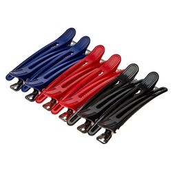 h10898-mix Зажим для волос алюм/пластик цветные 12 шт/уп