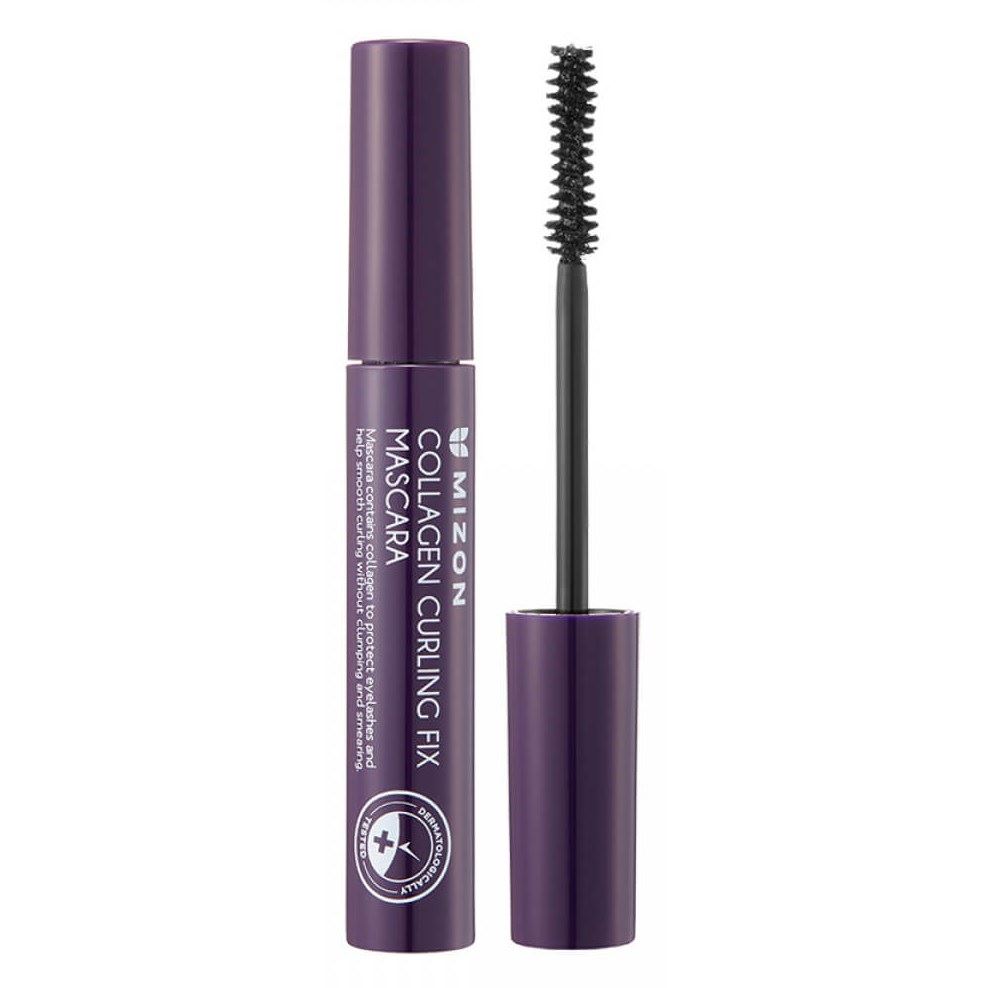 Mizon Make Up Collagen Curling Fix Mascara Водостойкая тушь для ресниц с коллагеном 