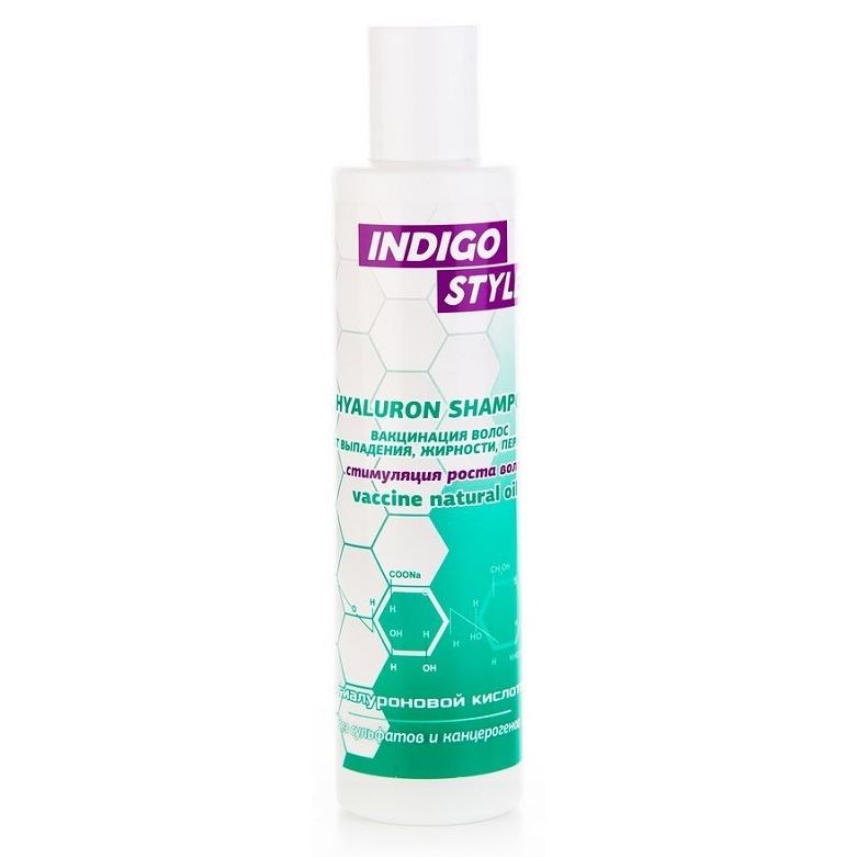 Indigo Style Shampoo & Balsam Hyaluron Shampoo Вакцинация волос от выпадения, перхоти, жирности Шампунь-вакцинация волос от выпадения, перхоти, жирности, стимуляция роста волос