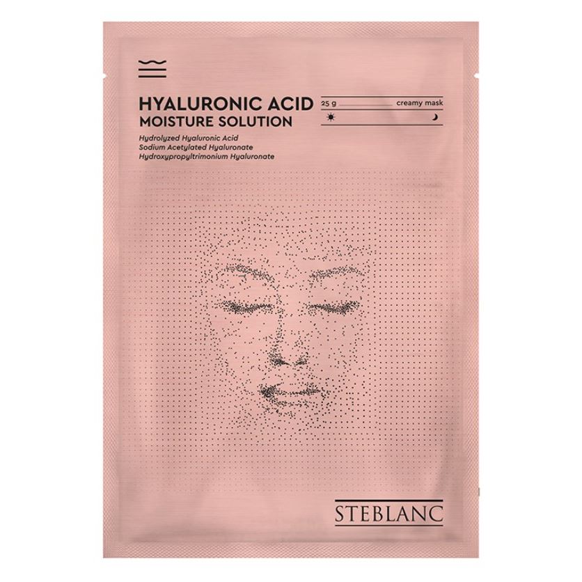 Steblanc Collagen  Hyaluronic Acid Moisture Solution Cream Sheet Mask Тканевая маска для лица увлажняющая с гиалуроновой кислотой