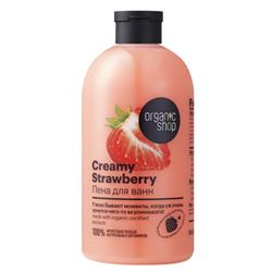 Фруктовая польза 100% Пена для ванн Клубника со сливками 