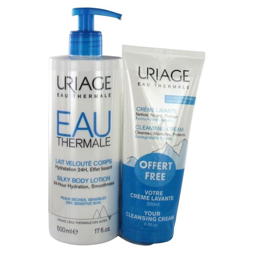 Uriage Eau Thermale Набор Eau thermale Набор: увлажняющее молочко для тела, очищающий пенящийся крем